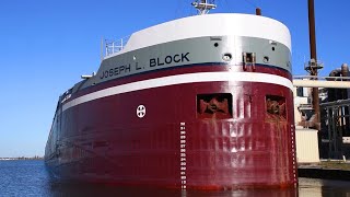 Joseph L Block  Arrival in Duluth Unloading in Superior [upl. by Htenywg797]