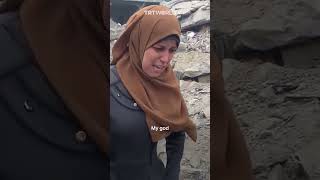 Gaza woman leaves home for flour returns to find family buried under rubble [upl. by Azilef684]