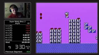 1000 Super Mario Bros 2 any speedrun [upl. by Eleda]