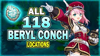 All 118 Beryl Conch Locations  Efficient Farming Route  Genshin Impact [upl. by Eleonore]