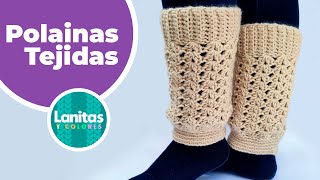 ❄ CALENTADORES o POLAINAS de lana tejidas a crochet paso a paso  Lanitas y Colores 👀 [upl. by Fawcett]