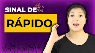 “Sinal de ‘Rápido’ em Libras com Variação” [upl. by Gawen693]