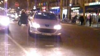 Paris Police Unmarked Peugeot 407 Responding Code 3 [upl. by Ernestine808]