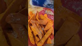 ROASTED SWEET POTATO WEDGES 🍠😋 ovenrecipes sweetpotato [upl. by Gere]