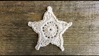 How To Crochet Easy Star Ornament ⭐ [upl. by Anoyk787]