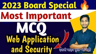 Web Application and Security most important Mcq QuestionsCBSE class 10 IT CODE 402 [upl. by Alvita99]