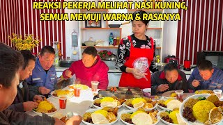 BIKIN NASI KUNING KOMPLIT WARNANYA YANG CANTIK MEMBUAT PARA PEKERJA PENASARAN DGN RESEP amp RASANYA [upl. by Annawad]