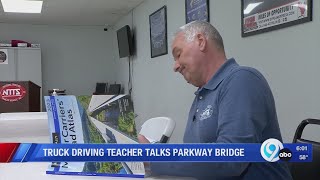 Truck driving teacher talks Onondaga Lake Parkway Bridge [upl. by Fried82]