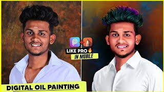 Digital Oil painting Editing In Mobile like pro 🔥 Tamil  Sk Editz Tamil [upl. by Ahseele95]