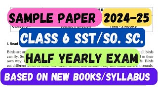 CLASS 6 SST HALF YEARLY EXAM QUESTION PAPER 202425  halfyearlyquestionpaper class6sst kvs [upl. by Aynatal]