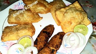 Hyderabadi Lukhmi Kabab Recipe In Hindi  Arshiyas Corner [upl. by Naujtna915]