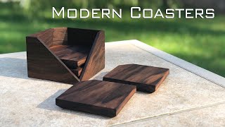 How To Make Modern Coasters  Woodworking Project [upl. by Rednasela]