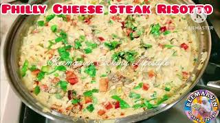 PHILLY CHEESE STEAK RISOTTO By Reemarvincookinglifestylefood cooking pastarecipe lover [upl. by Marsiella977]