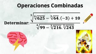 Operación combinada exponenciales y radicales [upl. by Terti]