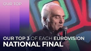 OUR TOP 3 of each NATIONAL FINAL  Eurovision 2024 [upl. by Llennol]