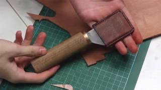 How to make a Japanese leather skiving knife with common tools [upl. by Barbuto]