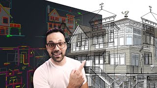 Import CAD plans and elevations into SketchUp TUTORIAL [upl. by Leasia]