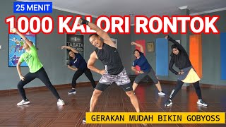 25 MENIT BAKAR 1000 KALORI  SEMUA LEMAK RONTOK [upl. by Eniawed]