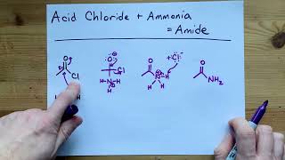 Acid Chloride  Ammonia  Amide Mechanism [upl. by Enoval]