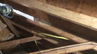 Attic Mold Remediation with Dry Ice Blasting 2  Triangle Radiant Barrier 2 [upl. by Rovaert781]