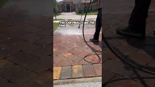 This customer thought his driveway was RUINED 😮 paversealing pressurewashing bluecollar satisfy [upl. by Virge]