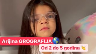 Arijina GEOGRAFIJA od 2 do 5 godina 🌍 Glavni gradovi… ARIJAIALINA geografija svet deca [upl. by Hgielrahc]