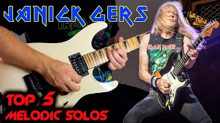 Tribute to Janick Gers  Top 5 Melodic Solos  Iron Maiden [upl. by Munn]