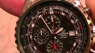 Casio Edifice Chronograph Watch Review  Stainless Steel Band [upl. by Sahpec305]