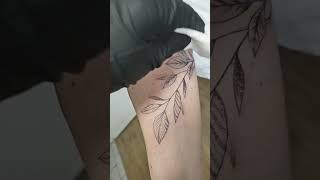 Custom fine line vine fineline tattoo wrap custom art [upl. by Einuj]