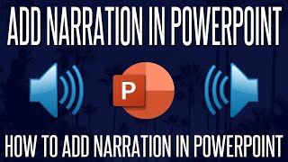 How to AddRecord Audio Narration to Slides in Microsoft PowerPoint [upl. by Billen342]