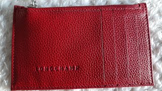 Longchamp Le Foulonne Coin Purse Unboxing and what fits Longchamp Coin Purse longchamp wallet [upl. by Atalanti]