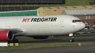 Birmingham Airport Spotting  Cargo  My Freighter  Boeing 767  UK67015  October 2024 [upl. by Tedra756]