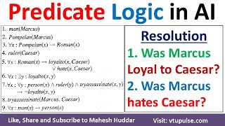 Was Marcus Loyalto Ceasar Was Marcus Hates Ceasar using Predicate Logic in AI by Mahesh Huddar [upl. by Sharpe]