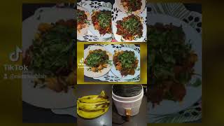 Air fried bolé paired with peppered pomo bolé pepperedpomo ripeplantain shortviral airfryer [upl. by Nedry875]