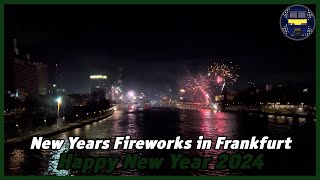 New Years Fireworks in Frankfurt  Happy New Year 2024 [upl. by Horlacher636]