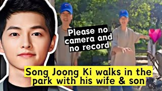 Song Joong Ki protective towards fans who try to record his wife and son [upl. by Acir912]