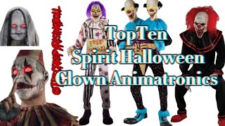 TopTen Spirit Halloween Clown Animatronics [upl. by Emrich]