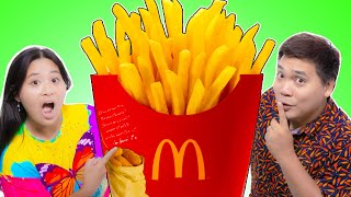 HOW TO MAKE THE WORLD’S LARGEST MCDONALDS FRIES  MAKING THE GIANT FRENCH FRIES BY SWEEDEE PLUS [upl. by Gnal]