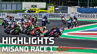 WorldSBK Race 1 Highlights  2022 EmiliaRomagna Round [upl. by Ainivad353]