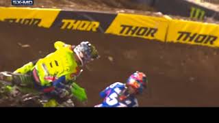 Justin Barcia Takes Out Eli Tomac [upl. by Jeremias266]