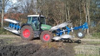 Fendt 415 met Överum front en achter ploeg Trekkerweb [upl. by Rolph664]