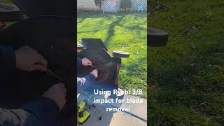 Using Ryobi PCL250B 38 impact for bolt removal [upl. by Celeski]