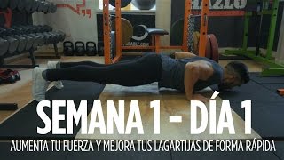 HAZTE FUERTE EN 8 SEMANAS HACIENDO FLEXIONES DE PECHO  EJEMPLO DE SEMANA 1 [upl. by Hege]