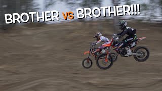 CHASING MY BROTHER ON DIRT BIKES Dangerboy vs Huckson [upl. by Eusassilem244]