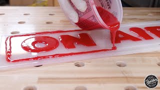 DIY Epoxy Resin Sign with LEDs [upl. by Eilrebmik]