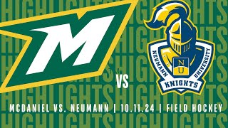 McDaniel Field Hockey Highlights  101124 vs Neumann [upl. by Nedle]