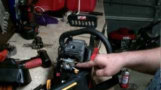 HOMELITE CHAINSAW REPAIR  how to rebuild the carburetor and minor tune up FULL AND UNCUT [upl. by Morrissey]