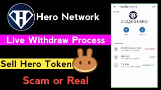 Hero Network  Live Hero Token Withdraw  sell Token To Pancake Swap  Full Process [upl. by England]