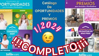 CATÁLOGO DE OPORTUNIDADES Y PREMIOS 12024 COMPLETO Betterware 🎄 [upl. by Sixel]