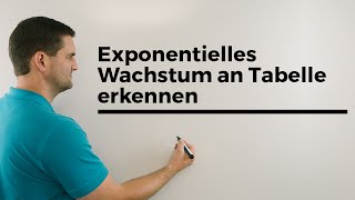 Exponentielles Wachstum an Tabelle erkennen  Mathe by Daniel Jung [upl. by Wistrup44]